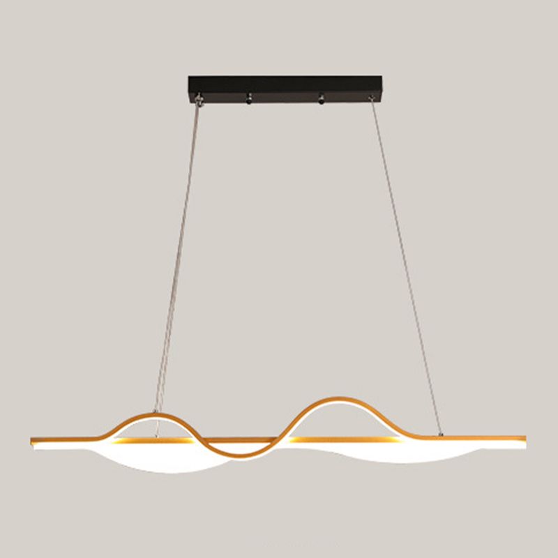 Contemporary LED Ceiling Light Golden/Black Kitchen Island Lighting for Foyer