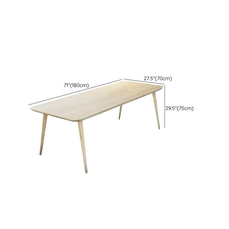 Modern Wood Office Desk Rectangular Shape Task Desk with 4 Legs for Home
