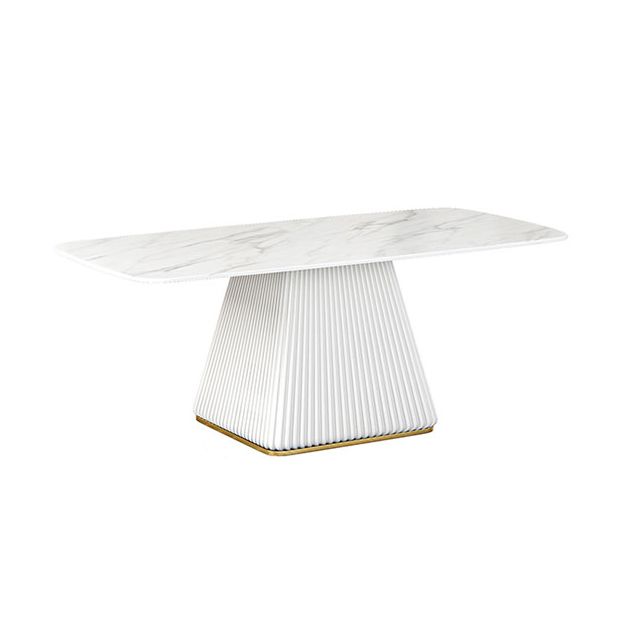 Glam 1/2/5/7 Pieces Dining Set Rectangle Sintered Stone Dining Furniture Set