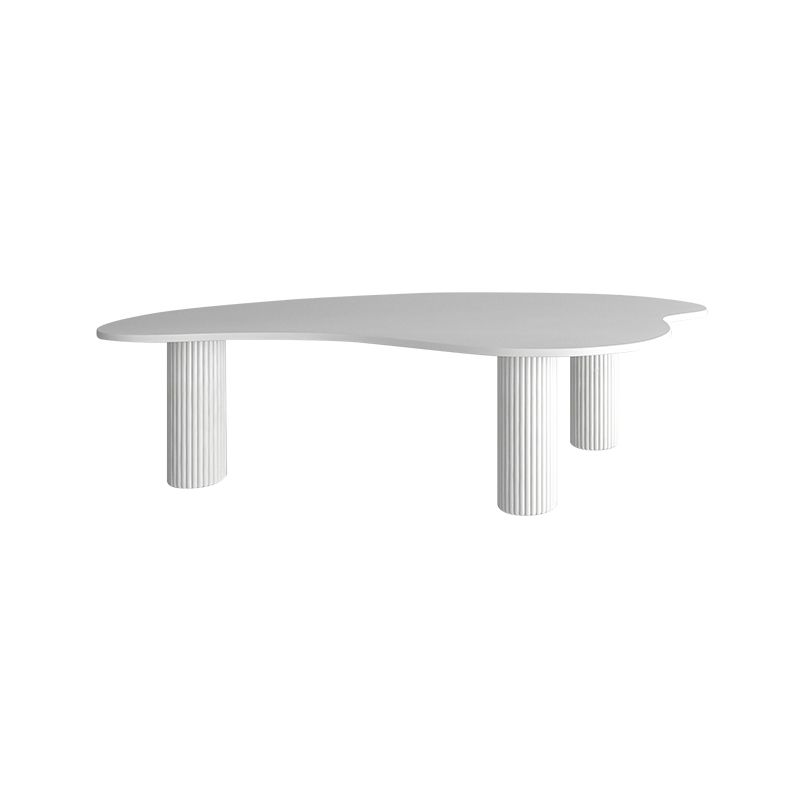 Modern Slate 3 Legs Coffee Table Single White Cocktail Table