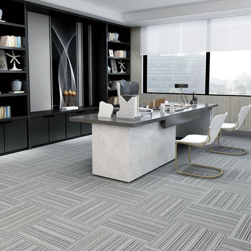 Carpet Floor Tile Striped Pattern Level Loop Interlocking Carpet Tiles