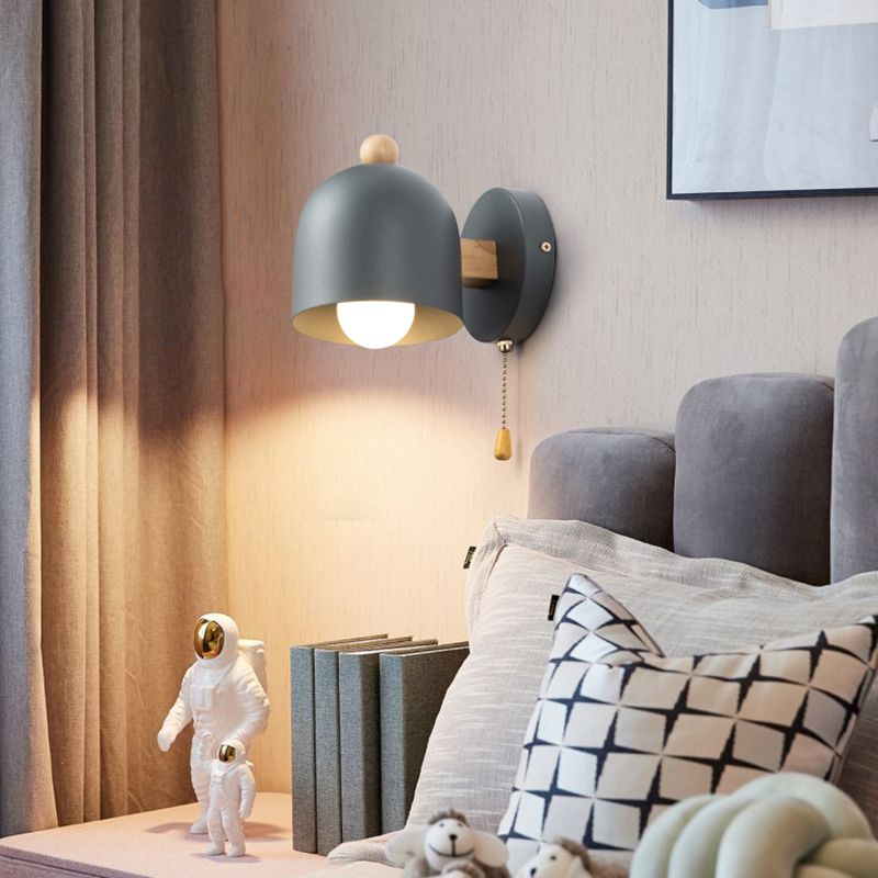 Modern Style Cylinder ShaPe Wall Sconce Metal 1 Light Sconces for Bedroom