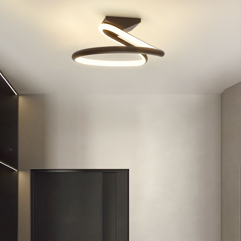 Plafonnier encastré à LED de simplicité de lumière montée au plafond de cercle en métal