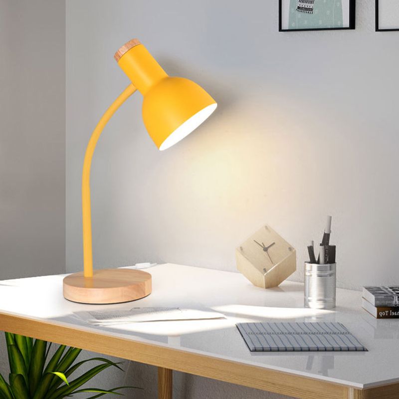 Bell Shape Table Lamp Modern Style Metal Single Light Table Light