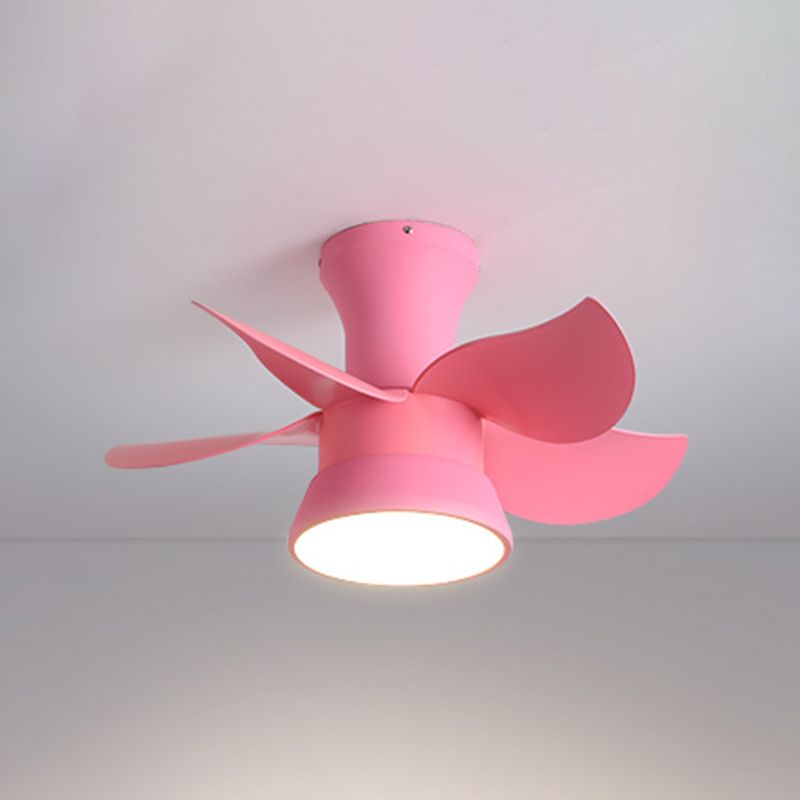 Metal Ceiling Fan Light Modern Style 1 Light Ceiling Fan Light for Children's Room