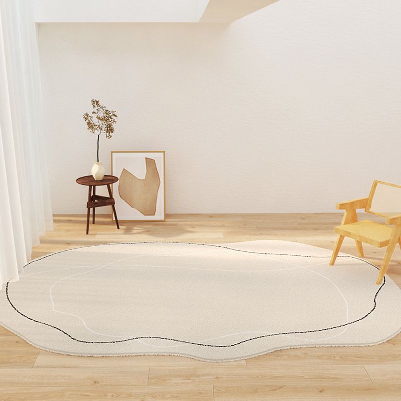 Minimalist Novelty Shape Rug Funky Ombre Print Rug Stain Resistant Polyester Carpet for Home Decor