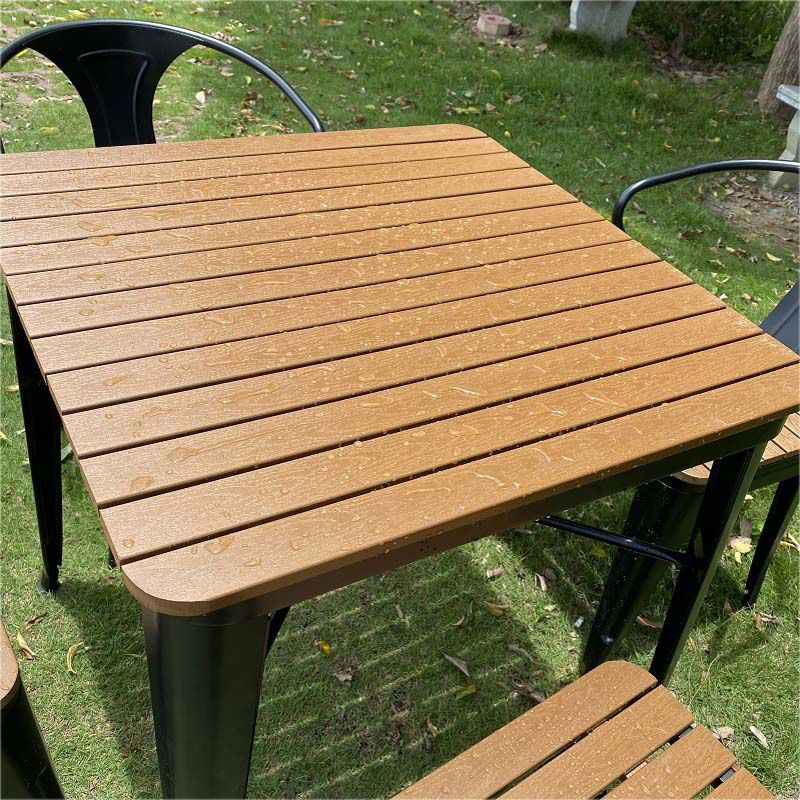 Wood-Like Dining Table Farmhouse Style Water Resistant Dining Table