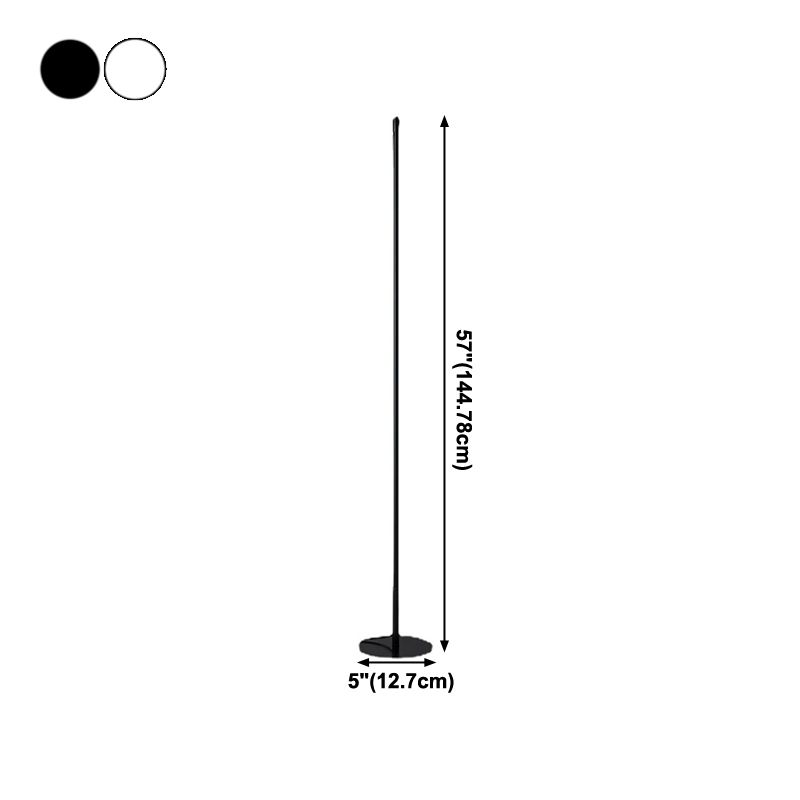 1 lampadaire linéaire léger les lampes standard en métal contemporain pour le salon