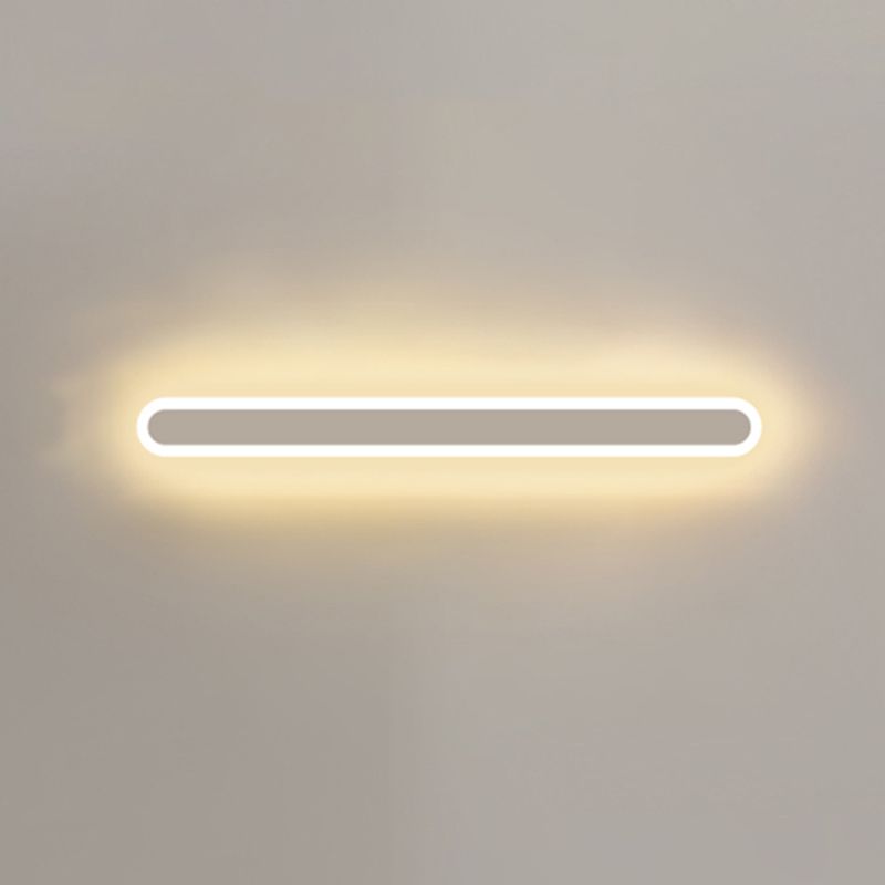 Iluminación de pared de sombra lineal de metal Estilo simple simple 1 luz de pared de pared lámpara de luz