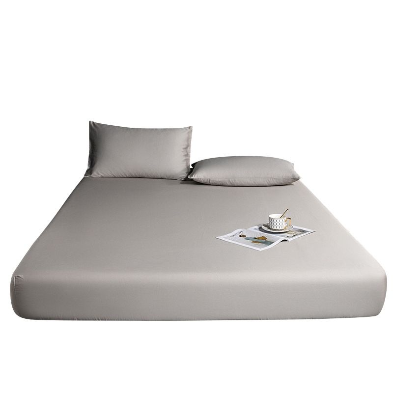 Sateen Weave Sheet Whole Colored Soft Breathable Fitted Sheet