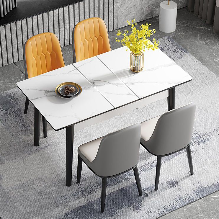 Traditional Standard Sintered Stone Dining Room Set of Collapsible Rectangle for Kitchen Table Set