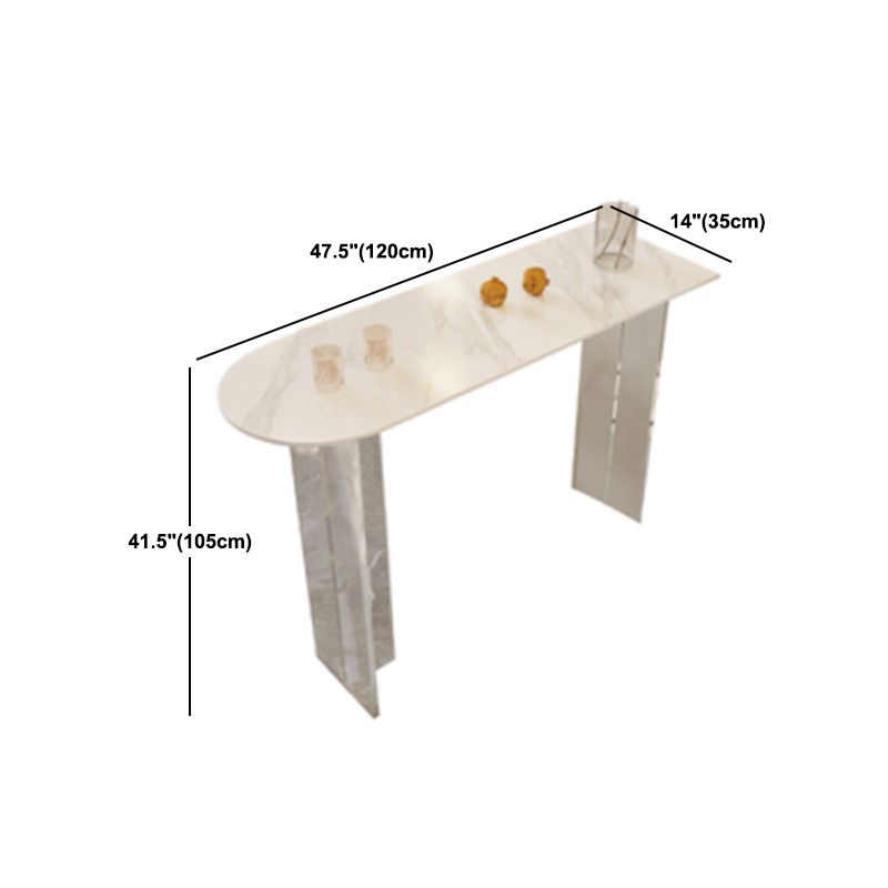 Contemporary Style Stone Bar Table Standard Height Bistro Pub Table