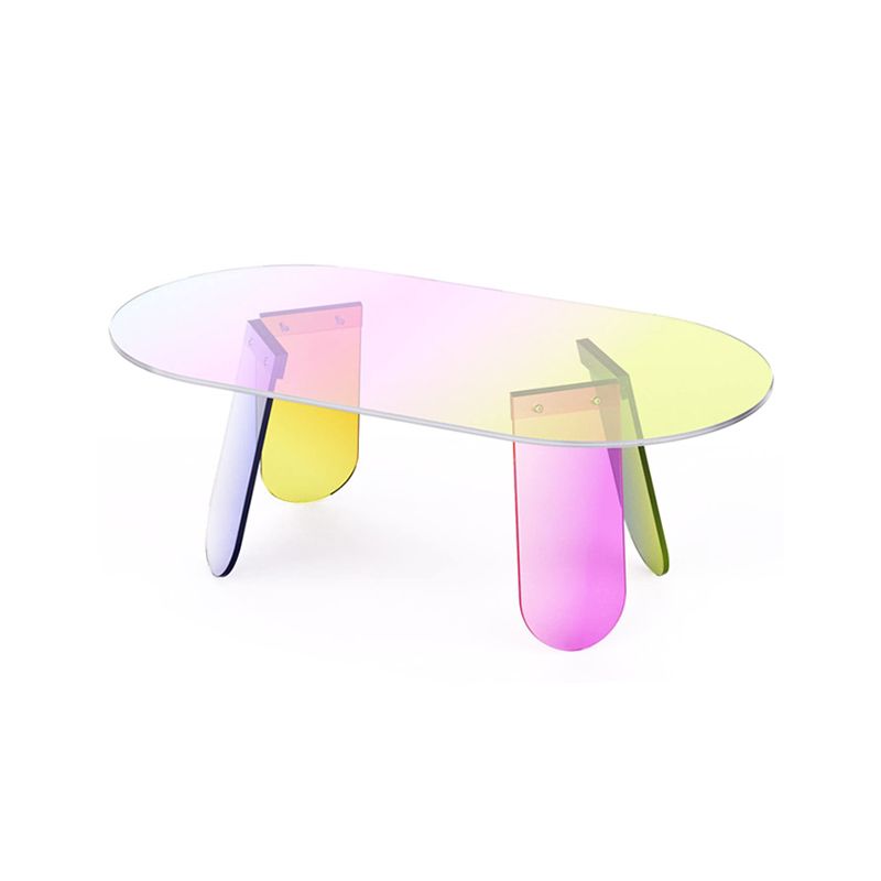 Luxurious Acrylic Side Table Round/Oval Side End Snack Table