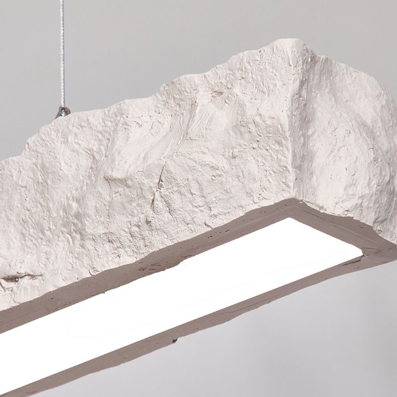 Linear Modern Kitchen Island Fixture Resin &* Acrylic LED Ceiling Pendant Fixture