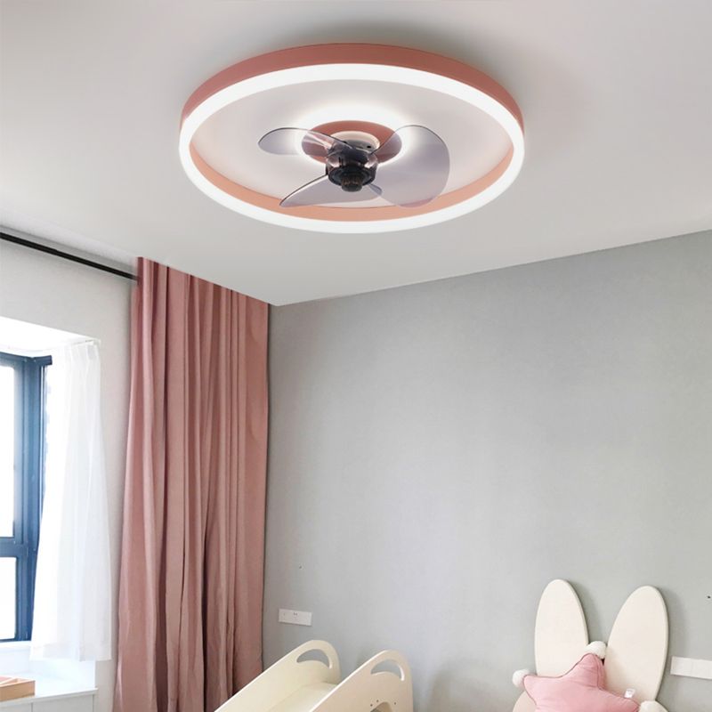 2 Light Ceiling Fan Light Modern Style Metal Ceiling Fan Light for Dining Room