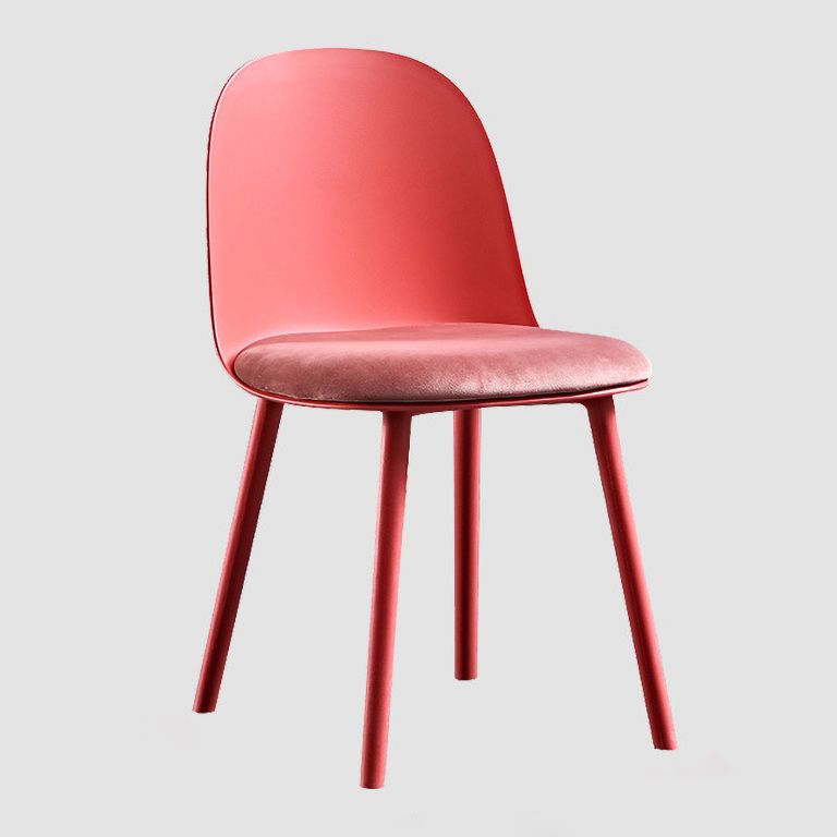 Chaise latéral en métal de style glam