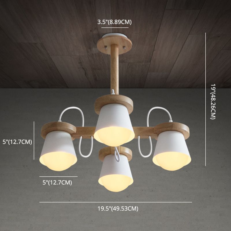 Modern Ceiling Pendant Wood Light Indoor Bedroom Shop Hotel Foyer Light