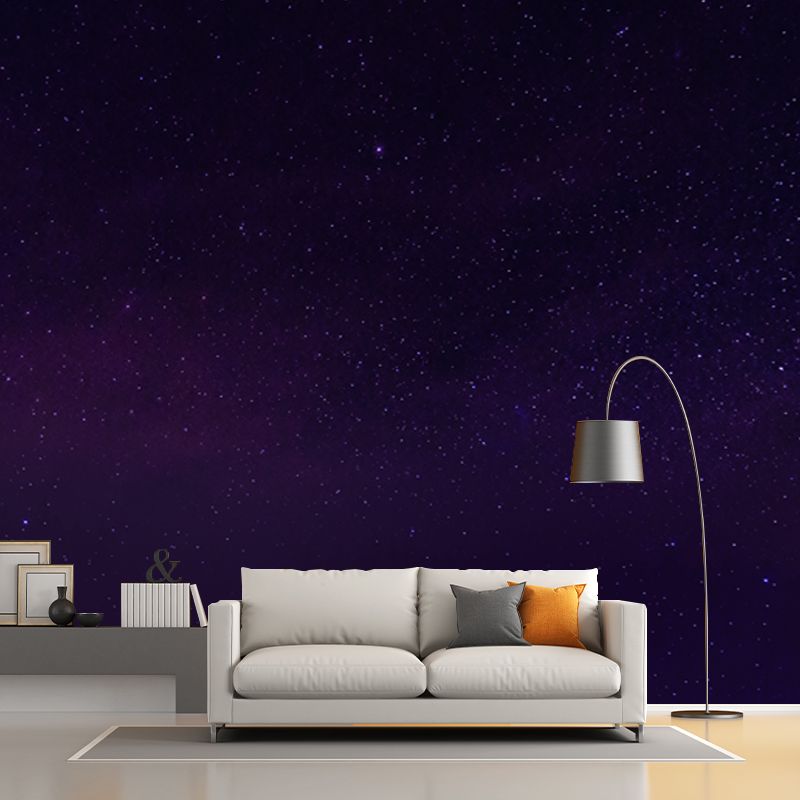 Bright Stars Wall Covering Mural for Bedroom, Purple, Personalized Size Available