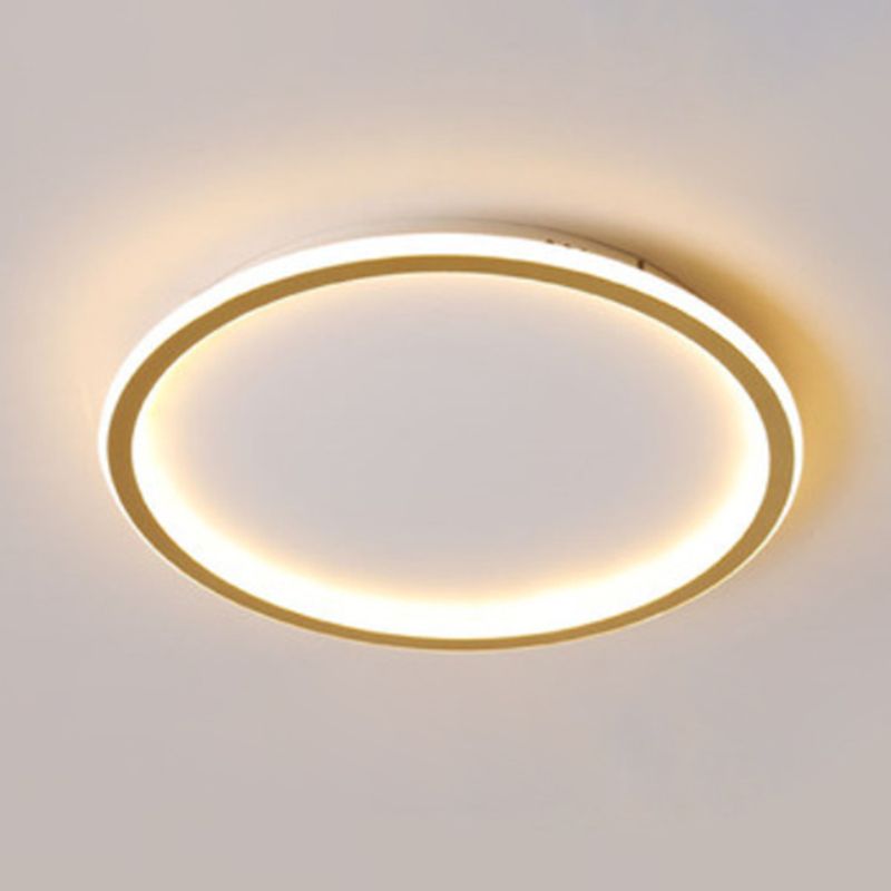 Modern Circolare Flush Light Metal e Acrylic Gold Led Surface Mount Massimale Luci per Living Room