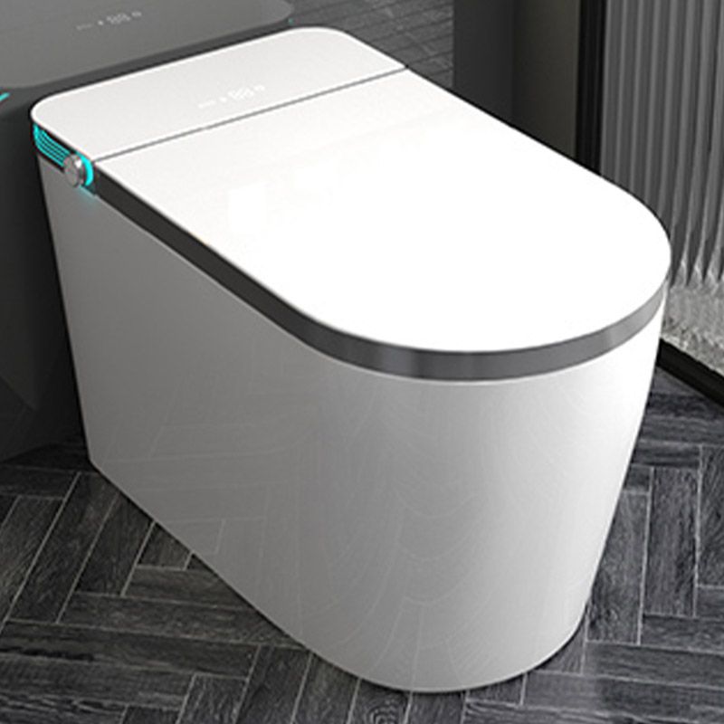 Modern 1-Piece Toilet Bowl Floor Mounted Urine Toilet with Slow Close Seat for Washroom