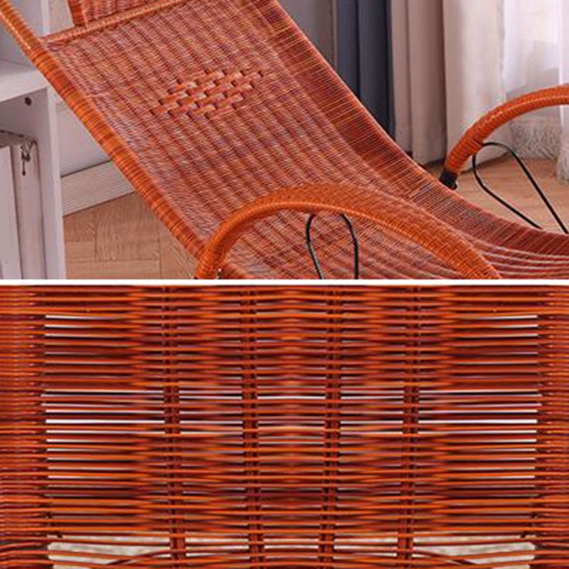 Modern Wicker Rocking Chair Reclining Woven Rattan for Home Decor