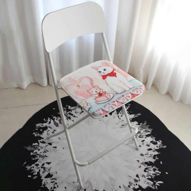 Industrial Folding Wood Stool Backrest Counter Stool for Restaurant