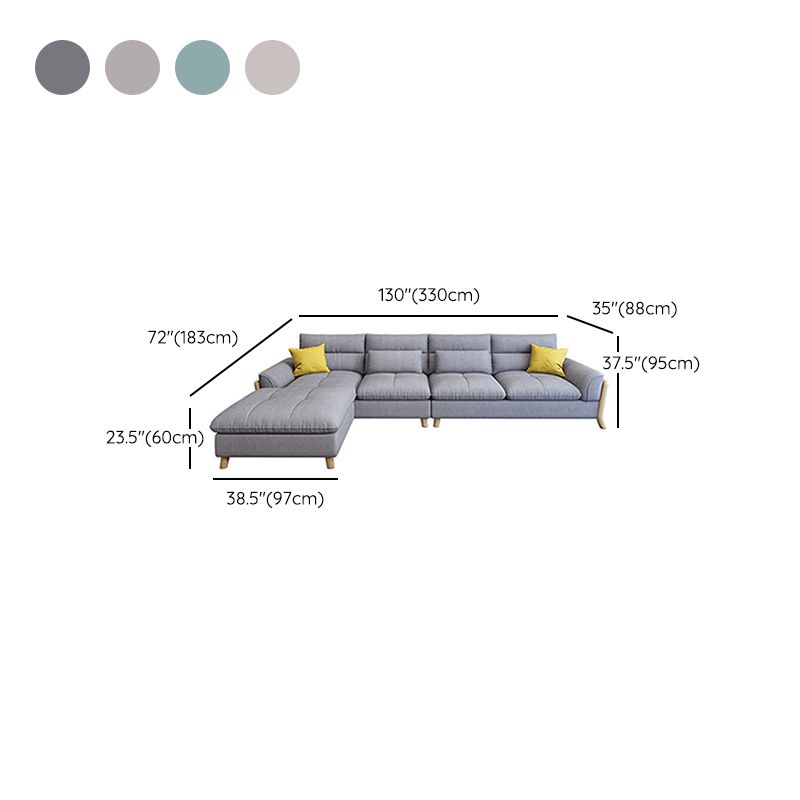 Nordic Cushions Pillow Top Arm Living Room Fabric Stationary Seating