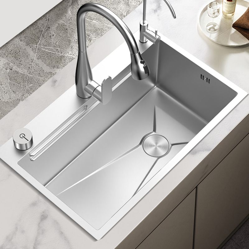Single Basin Kitchen Sink Stainless Steel Modern Kitchen Sink