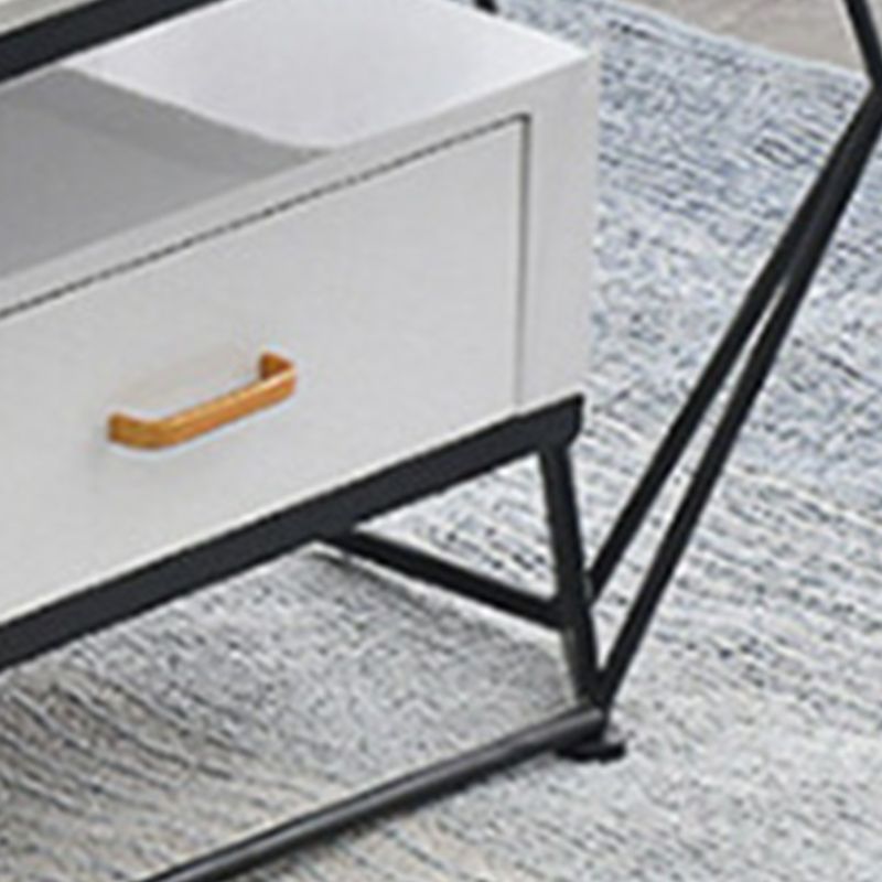 Frame Base Rectangular Glam Style Slate Table Plate Metal Iron Bottom Frame Coffee Table