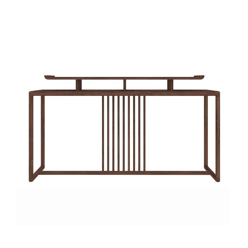 13"W Mid-Century Modern Console Table Pine Solid Wood Sofa Table