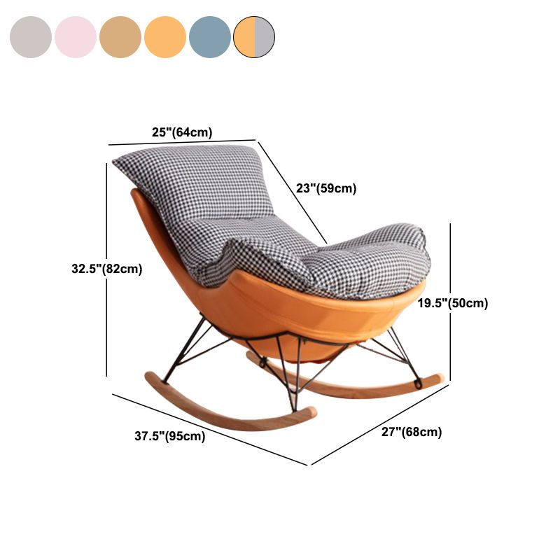 Modern Rocker Chair Upholstered with Light Legs Glider for Living Room