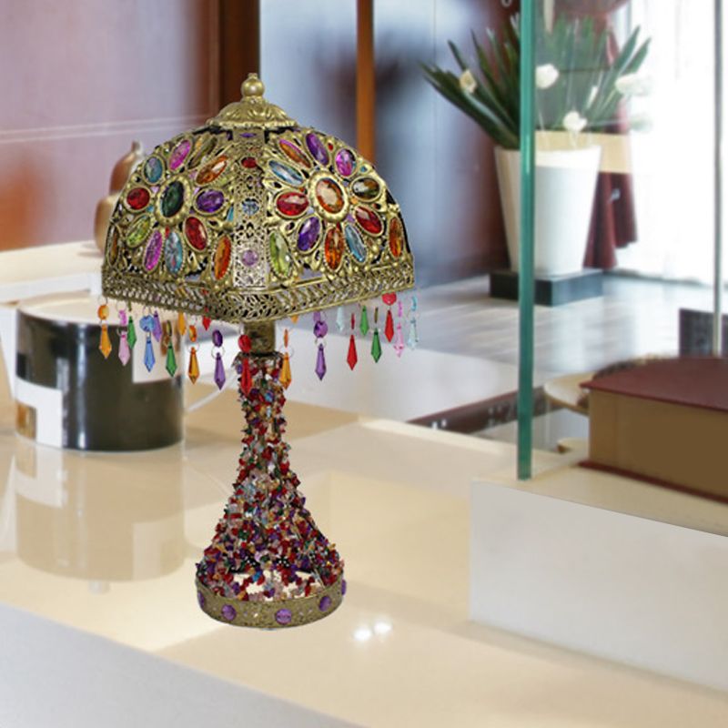 Bronze/antiek bronzen gebogen nachtkastje licht Boheemisch metaal 1 lichte woonkamer nachttafelverlichting