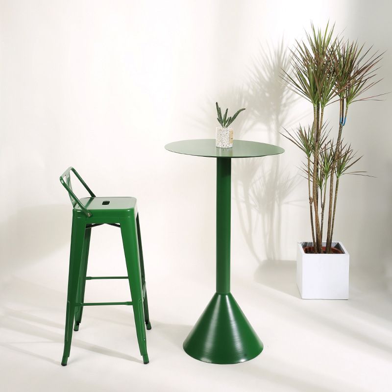 Industrial Bar and Counter Stool Metal Square Stool with 4 Legs