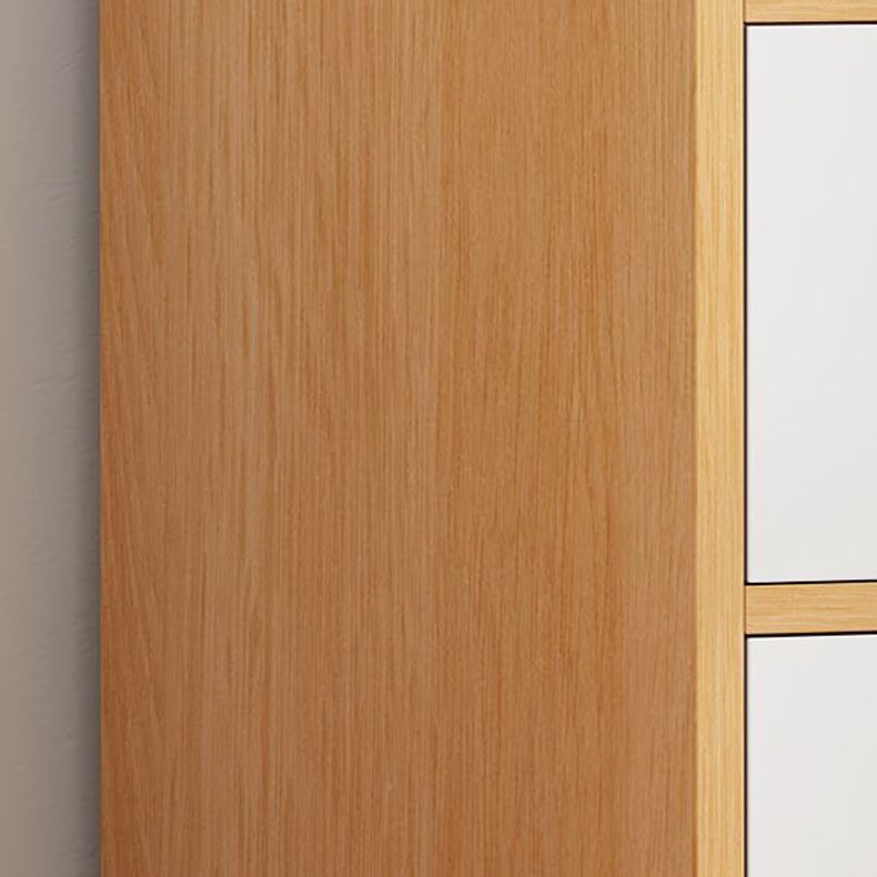 Modern Rectangle Chest Bar Pulls Storage Cabinet with Drawer