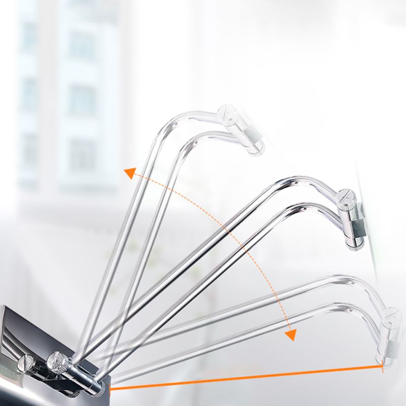 Luce di vanità moderna lineare Metal Mirror LED a 1 luce Light per bagno in argento