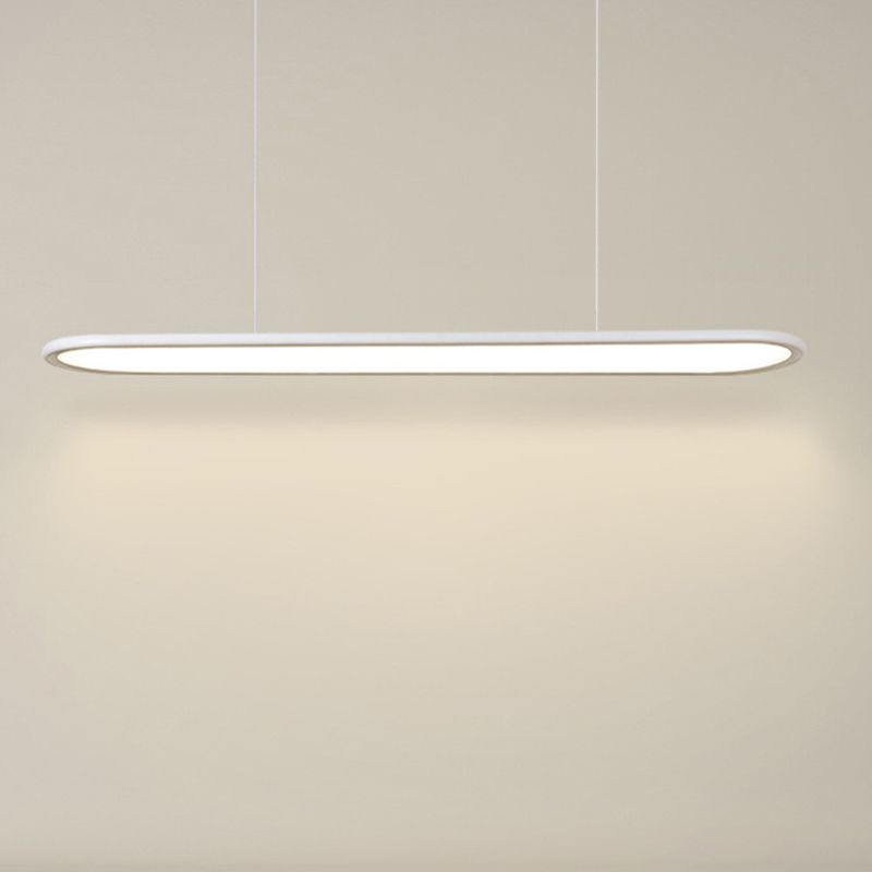 Versatile Ultrathin Island Pendant Lamp Minimalist Metal Dining Room LED Flush Mount Light