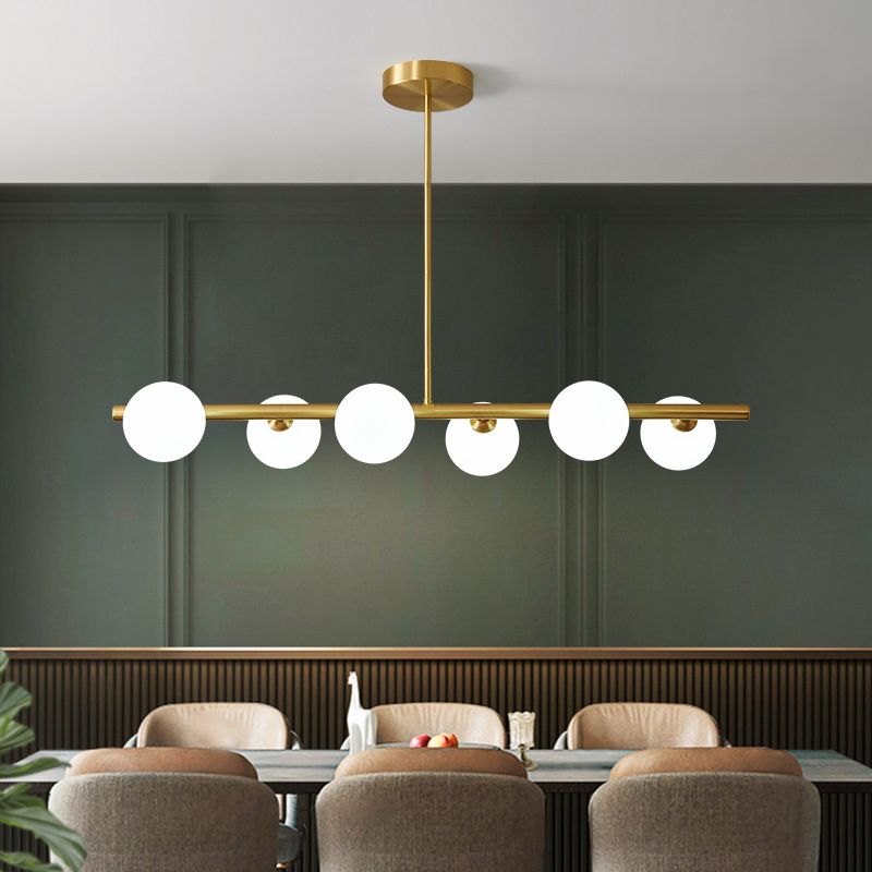 Sphere Island Pendant Lights Modern Glass Chandelier Lighting Fixtures for Restaurant