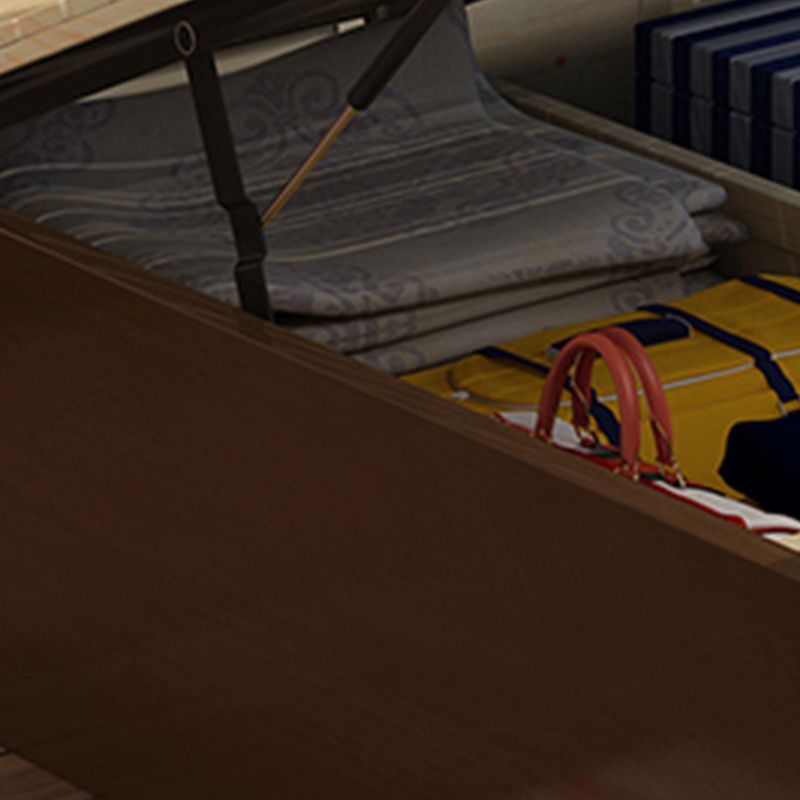 Scandinavian Solid Wood Standard Bed Natural Bed with Headboard