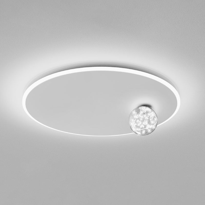 Weiße Minimalismus-Einbauleuchten aus Klarglas für Schlafzimmer