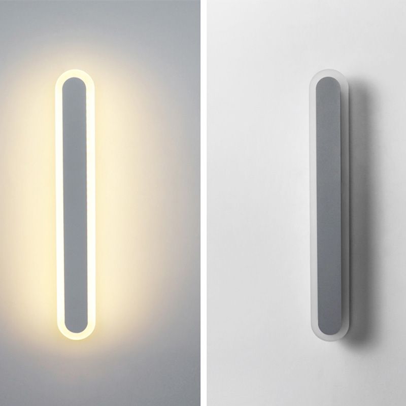 LED Line Shaped Wall Sconce Postmodern Style Acrylic Wall Mount Light Fixture