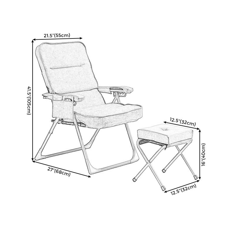 Linen Chair 21.6"L x 26.7"W x 41.3"H Convertible Chair for Living Room