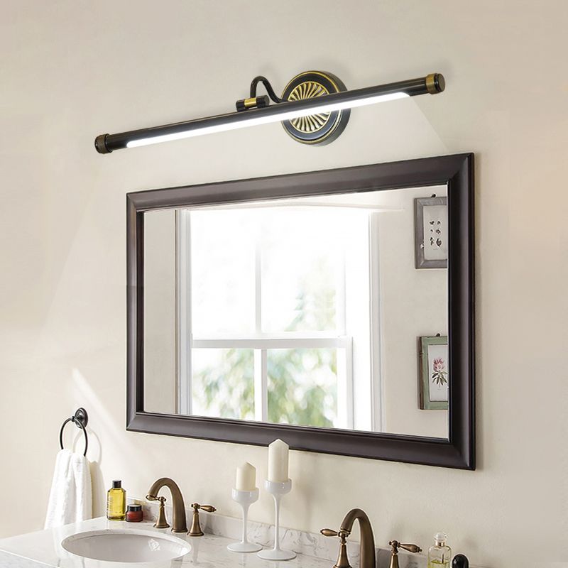 Luces de tocador de pared de luz LED de latón minimalista para el baño de baño de baño