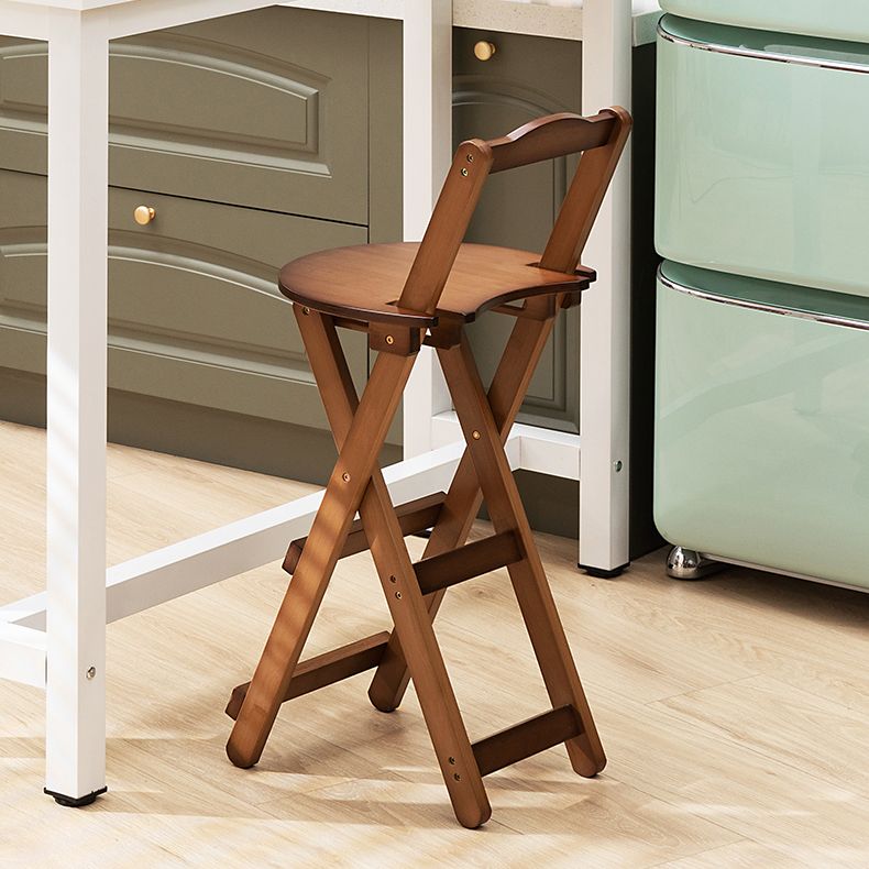 Folding Counter and Bar Stool Modern Style Wood Stool for Living Room