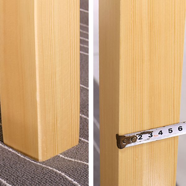 Modern Pine Natural Rectangular Top Dining Table with 4 Legs