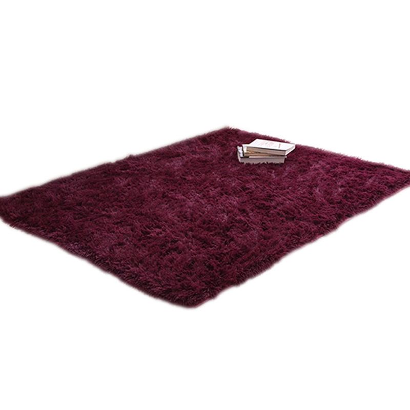 Novelty Plain Shag Carpet Polyester Indoor Rug Non-Slip Backing Area Carpet for Living Room