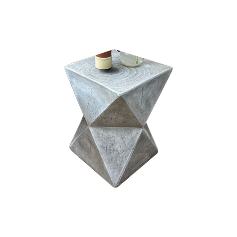 17.5 Tall Block Side Table Modernistic Metal Side End Snack Table