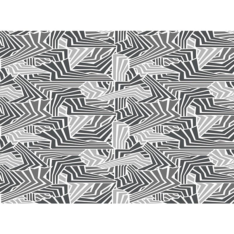 Modern Living Room Rug in Grey Abstract Twisted Line Print Rug Polyester Non-Slip Backing Area Rug
