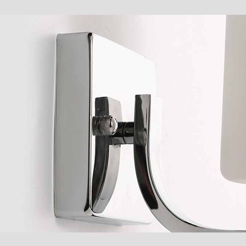 Lámpara de pared de vidrio cilíndrico de leche blanca accesorio de iluminación de estilo de estilo contemporáneo en plata pulida