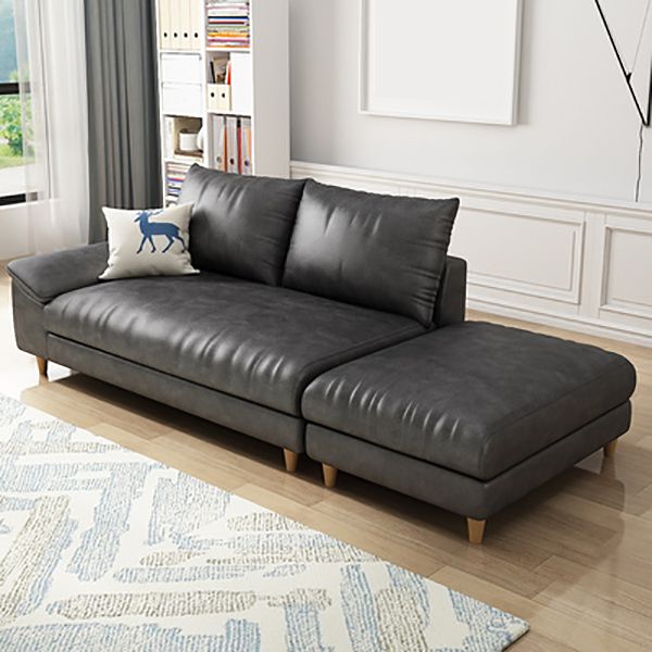 Modern Chaise Lounge Solid Color Chaise Lounge Couch with Pillows