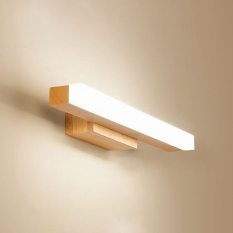 Luce da parete di vanità rettangolare Nordic Minimalist Minimalist Wood Vanity Light